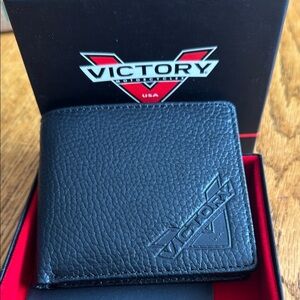 Victory Black Leather Wallet